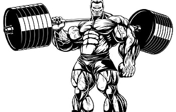 Bodybuilding Art, gym cartoon HD wallpaper