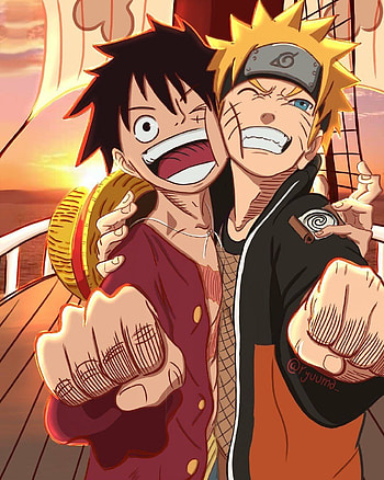 Luffy X Naruto, naruto and luffy HD phone wallpaper