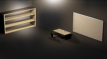 4 Desk and Shelves, computer table HD wallpaper