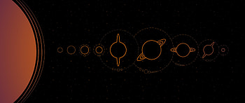 3440 x 1440] Minimal Solar System, minimalist 3440x1440 HD wallpaper