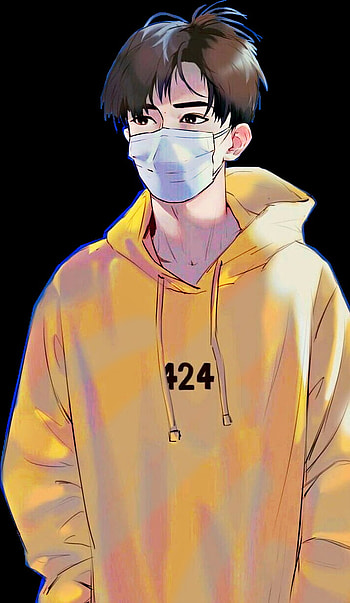 Aesthetic Male Hoodie Anime Drawings, hooded sad anime boy HD phone wallpaper