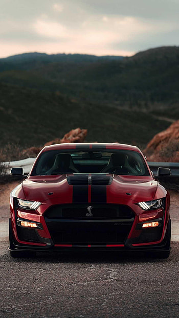 New, 2020 Ford Mustang Shelby GT500, red front view HD phone wallpaper