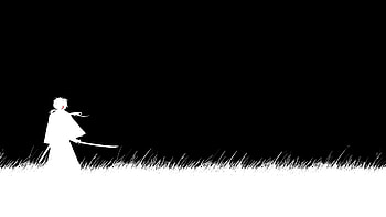 Black And White Samurai X, anime black and white 1920x1080 HD wallpaper