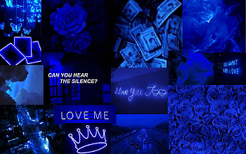 Dark Blue Laptop Aesthetic, aesthetic blue laptop HD wallpaper