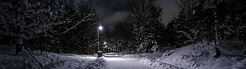 5120x1440] Winter walkway : r/multiwall, 5120x1440 dark winter HD wallpaper