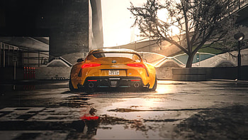 Toyota Supra Car In Rain Live HD wallpaper