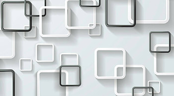 Abstract Wall design with black & white 3D Squares, white squares aesthetic HD wallpaper