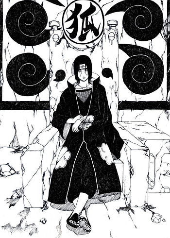 Itachi uchiha ' Metal Poster, itachi throne HD phone wallpaper