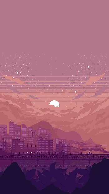Aesthetic Pixel Art, aesthetic pixel landscape HD phone wallpaper