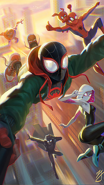 Celebrity Rumor: Spider Man Miles Morales : Illustration Of Spider Man Falling Down Miles Morales Spider Man Into The Spider Verse Flare / This s up the HD phone wallpaper