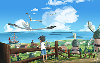 One Piece Landscape, one piece summer HD wallpaper