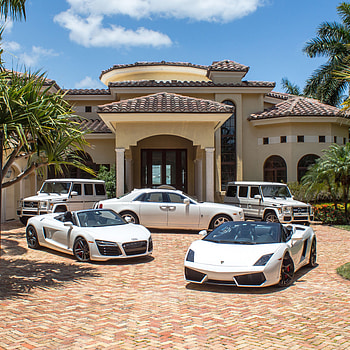Exotic Mansions and Cars, mansion with cars HD phone wallpaper