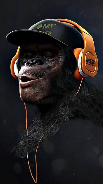 Monkey Swag HEAR by anddyy00, crazy monkey HD phone wallpaper