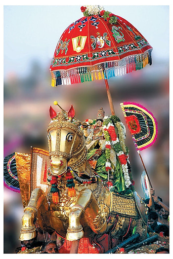 After the Celestial Wedding of Meenakshi, her brother, kallalagar HD phone wallpaper