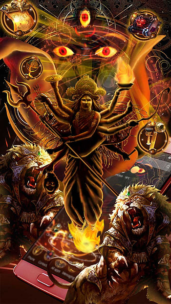 Goddess Durga 3D Gravity Theme: Appstore for Android, angry durga HD phone wallpaper