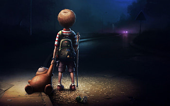 Sad Anime Boy ·①, alone anime HD wallpaper