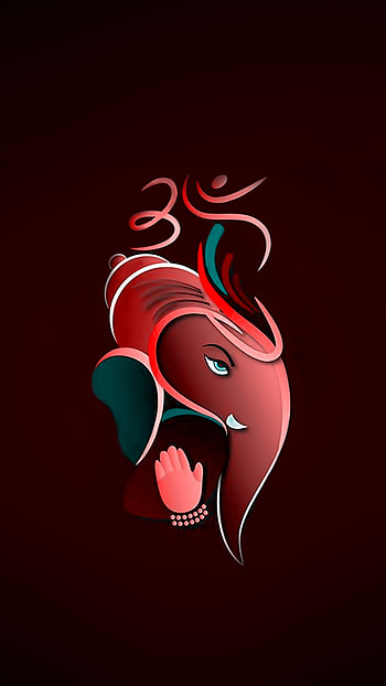 Shree ganesh, ganpati black HD phone wallpaper