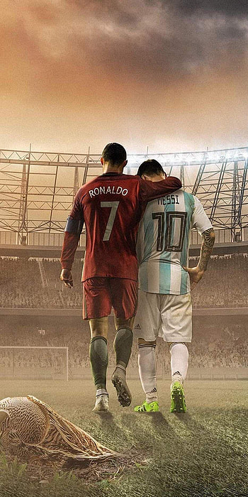 Messi and Ronaldo Football , ronaldo und messi HD phone wallpaper