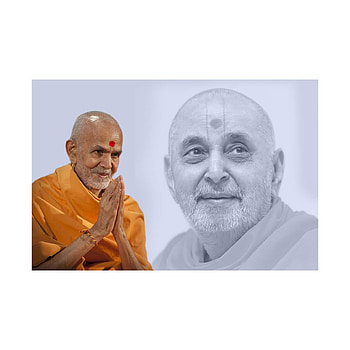Wholphin Art Pramukh Swami Maharaj & Mahant Swami Maharaj Lord Swaminarayan Religious Sparkle Coated Self Adhesive Waterproof Painting Poster Without Frame HD phone wallpaper
