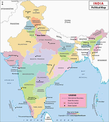 Map India, india political map HD phone wallpaper