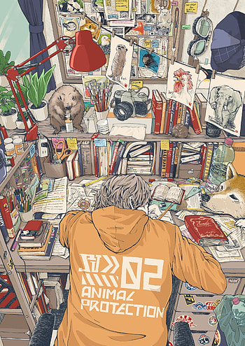 130 Studying // Anime ideas, boy studying HD phone wallpaper