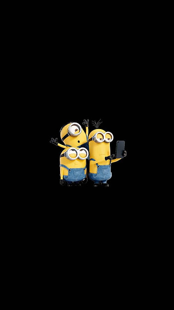 Black Minion, minions amoled HD phone wallpaper