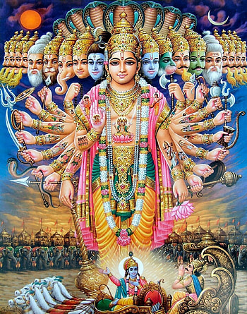 Lord Krishna Virat Roop HD phone wallpaper
