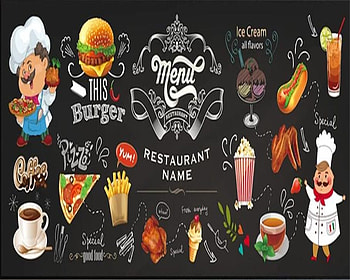 beibehang Custom 3D hand painted Western restaurant fast food restaurant burger shop backgrounds 3d mural HD wallpaper