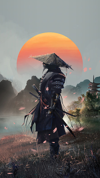 Samurai Warrior Sunset , samurai android HD phone wallpaper