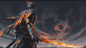 1920x1080 Dark Souls, Soul Of Cinder, Boss, Sword, Fire, dark sword HD wallpaper
