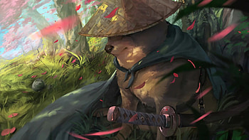 Doge Samurai Dog with Katana Internet Meme HD wallpaper