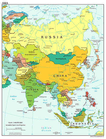 Large scale political map of Asia – 2012, asia political map HD phone wallpaper