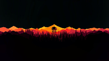 Watchtower in OLED style [3840 x 2160] in 2019, watchtower sunset HD wallpaper