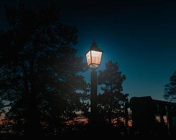 Lantern, Night, Pillar, Lamp, Street Lights, , Background, C3 Lhl, streetlight HD wallpaper