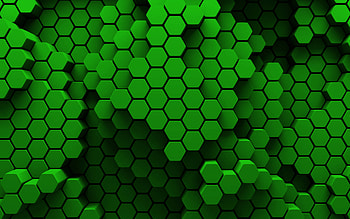 green hexagons, 3D art, creative, honeycomb, hexagons patterns, green hexagons background, hexagons textures, green backgrounds, hexagons texture with resolution 3840x2400. High Quality HD wallpaper