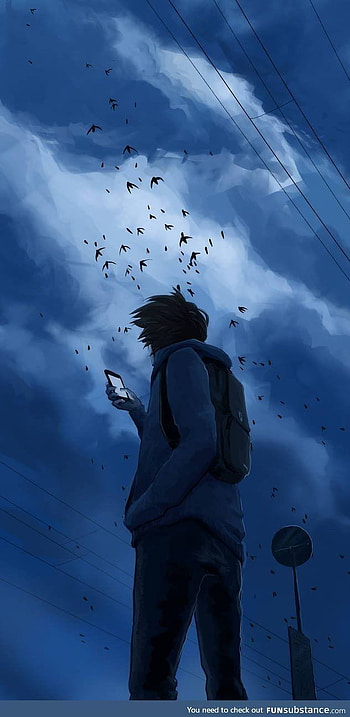 Here's another for you., sad alone cartoon boy HD phone wallpaper