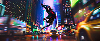 Miles Morales Spider, spider man neon HD wallpaper