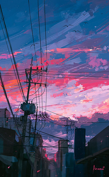 2 Lofi Anime Aesthetic iPad, lofi sunset anime HD phone wallpaper