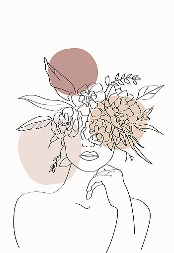 Abstract Aesthetic Face Line Art, women line art HD phone wallpaper