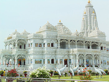 Vrindavan Prem Mandir HD wallpaper