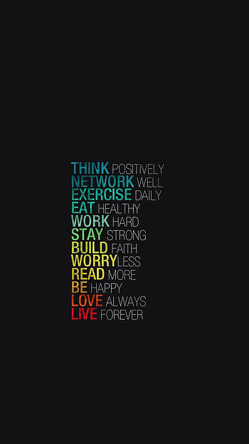 think positive HD phone wallpaper