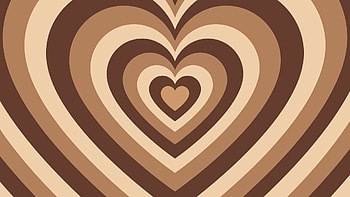 Heart Brown Aesthetic Laptop, brown hearts aesthetic HD wallpaper