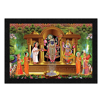 ARTAMORI Shrinathji with Mahaprabhuji and Yamunaji Painting with Synthetic Frame: Amazon.in: Home & Kitchen, shreenathji yamunaji mahaprabhuji HD phone wallpaper