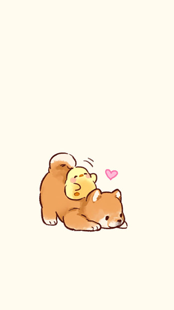 Kawaii Cute Duck Cartoon, kawaii duck HD phone wallpaper