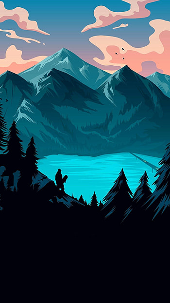 minimalist nature Archives, minimal mountain HD phone wallpaper
