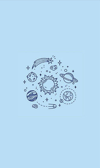 Simple Blue Aesthetic Backgrounds, aesthetic baby blue simple HD phone wallpaper