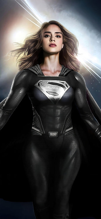 1242x2688 Sasha Calle Supergirl Fan Art Black Suit XS MAX , Backgrounds, and HD phone wallpaper