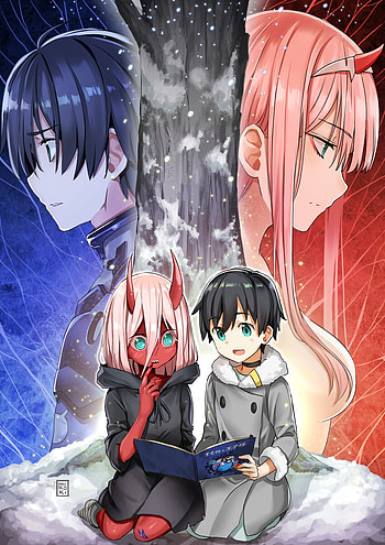 : Zero Two and Hiro Anime: Darling in the FranXX, anime zero two hiro HD phone wallpaper