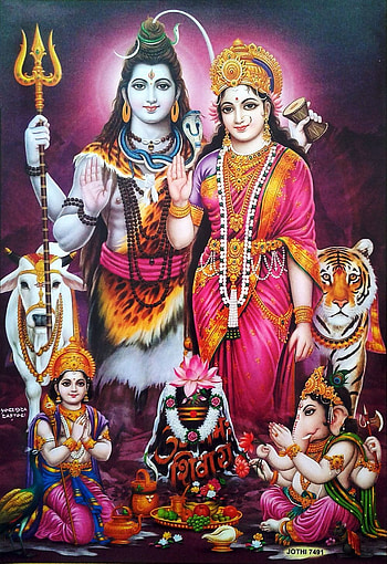 Shiva Family, Parvati Ganesha Karthik, lord shiva family mobile HD phone wallpaper