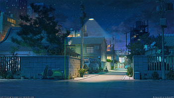 Japan, House, Street, Artwork, Night, Anime • For You For & Mobile, aesthetic night anime HD wallpaper